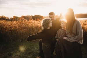 golden hour family session Portland Maine