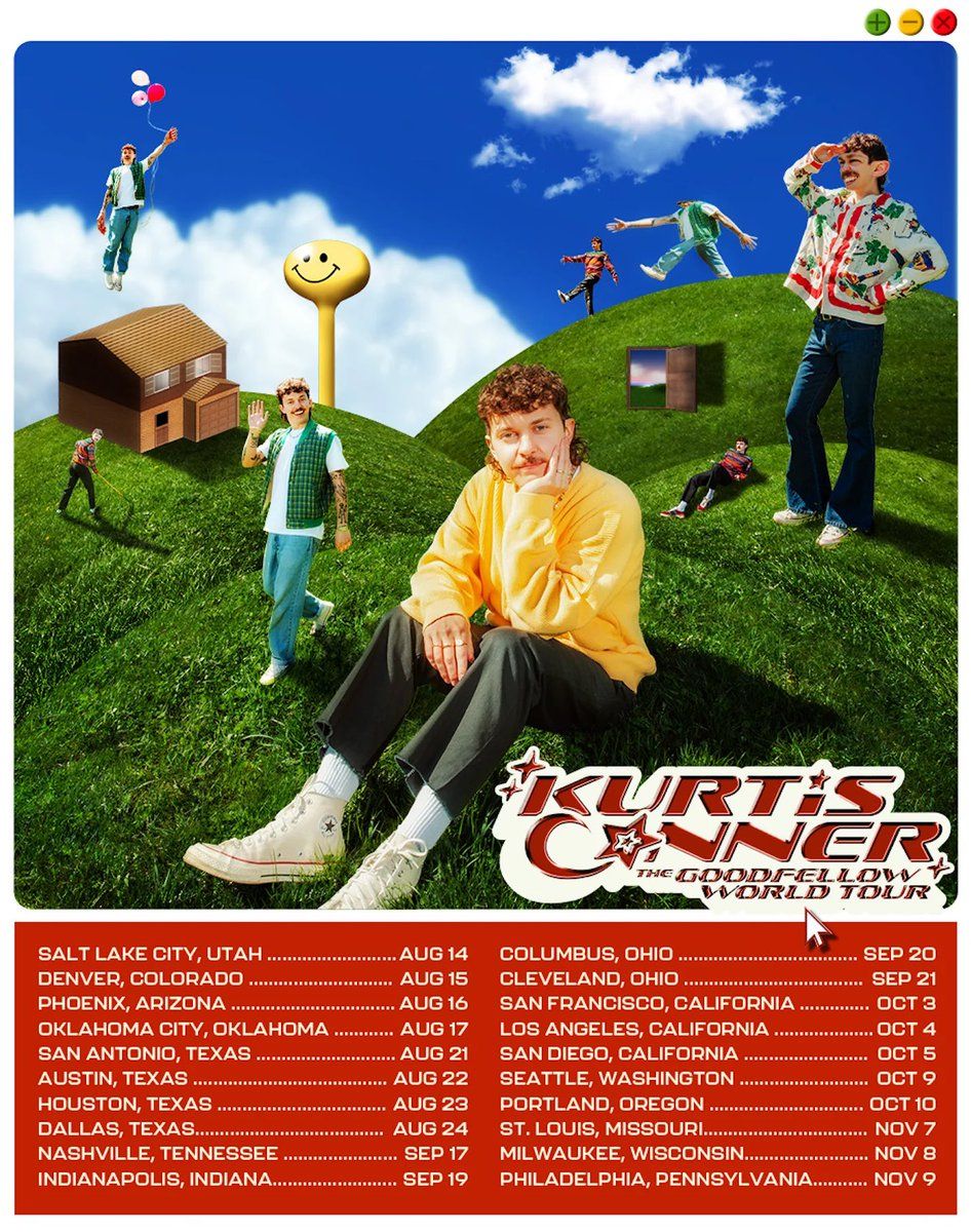 Kurt's Corner The Goodfellow World Tour concert poster with tour dates across North America.
