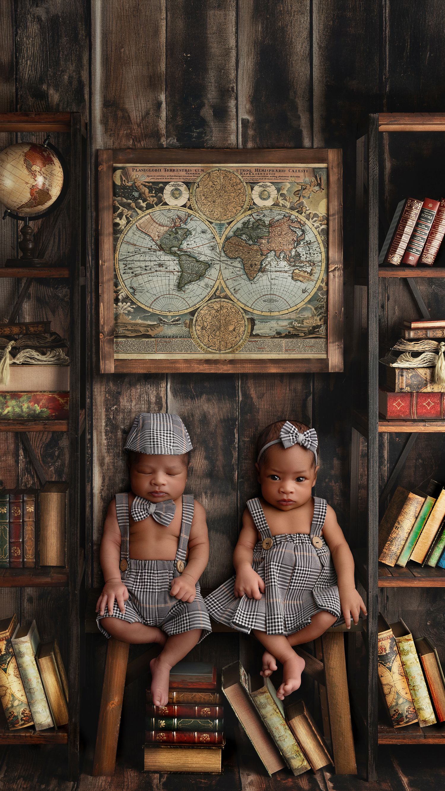 Twins Luxury newborn photoshoot in West London capturing first days