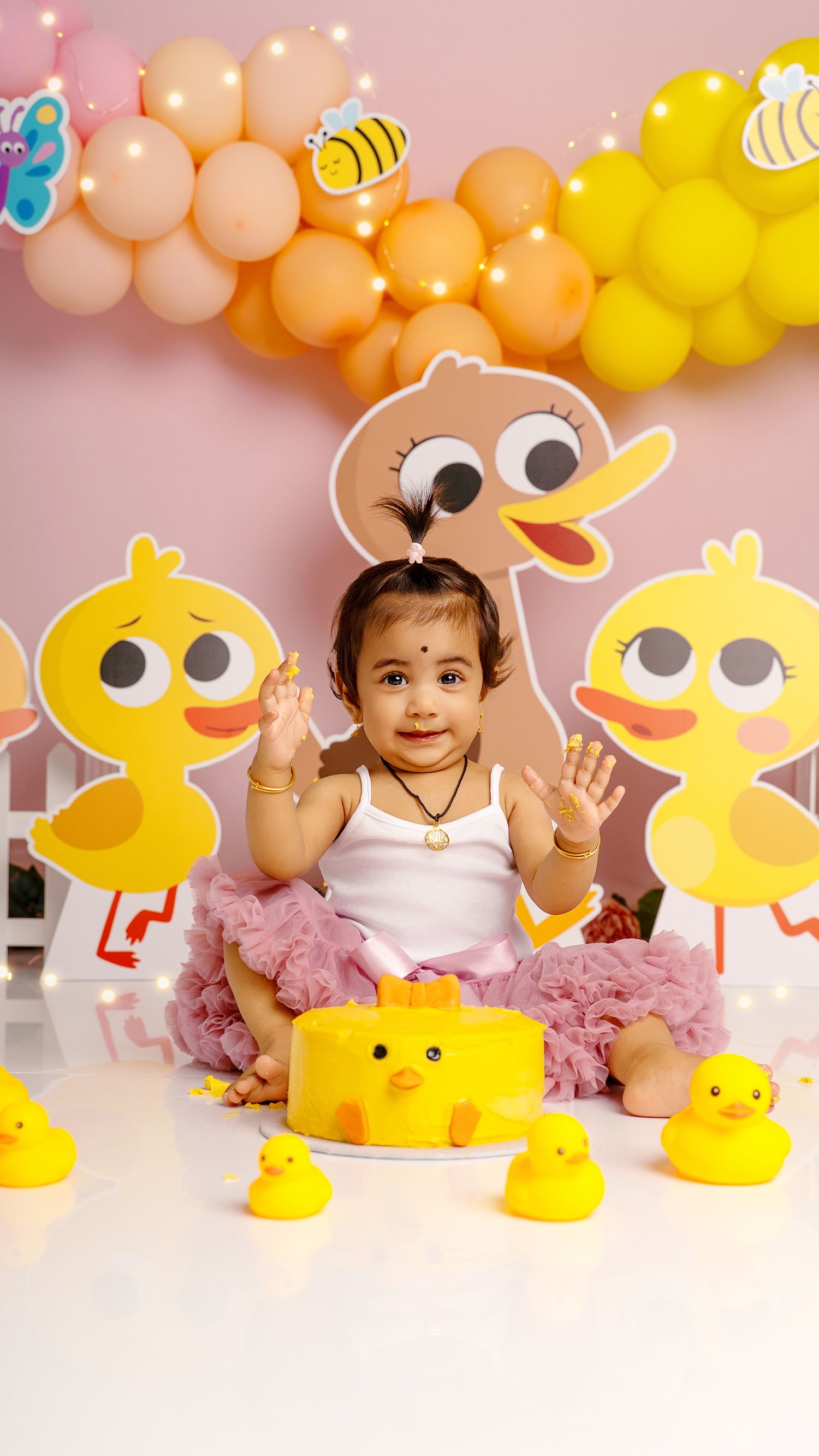Themed cake smash setup for one-year-old birthday celebration in West London