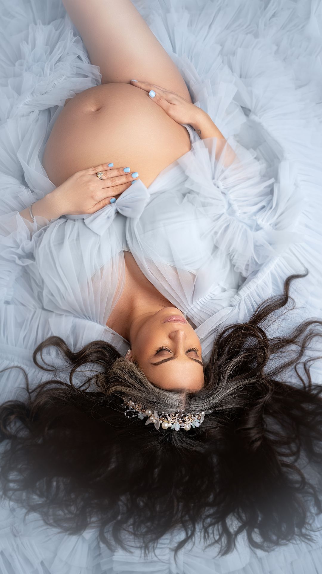 Professional maternity photoshoot in West London capturing natural pregnancy glow