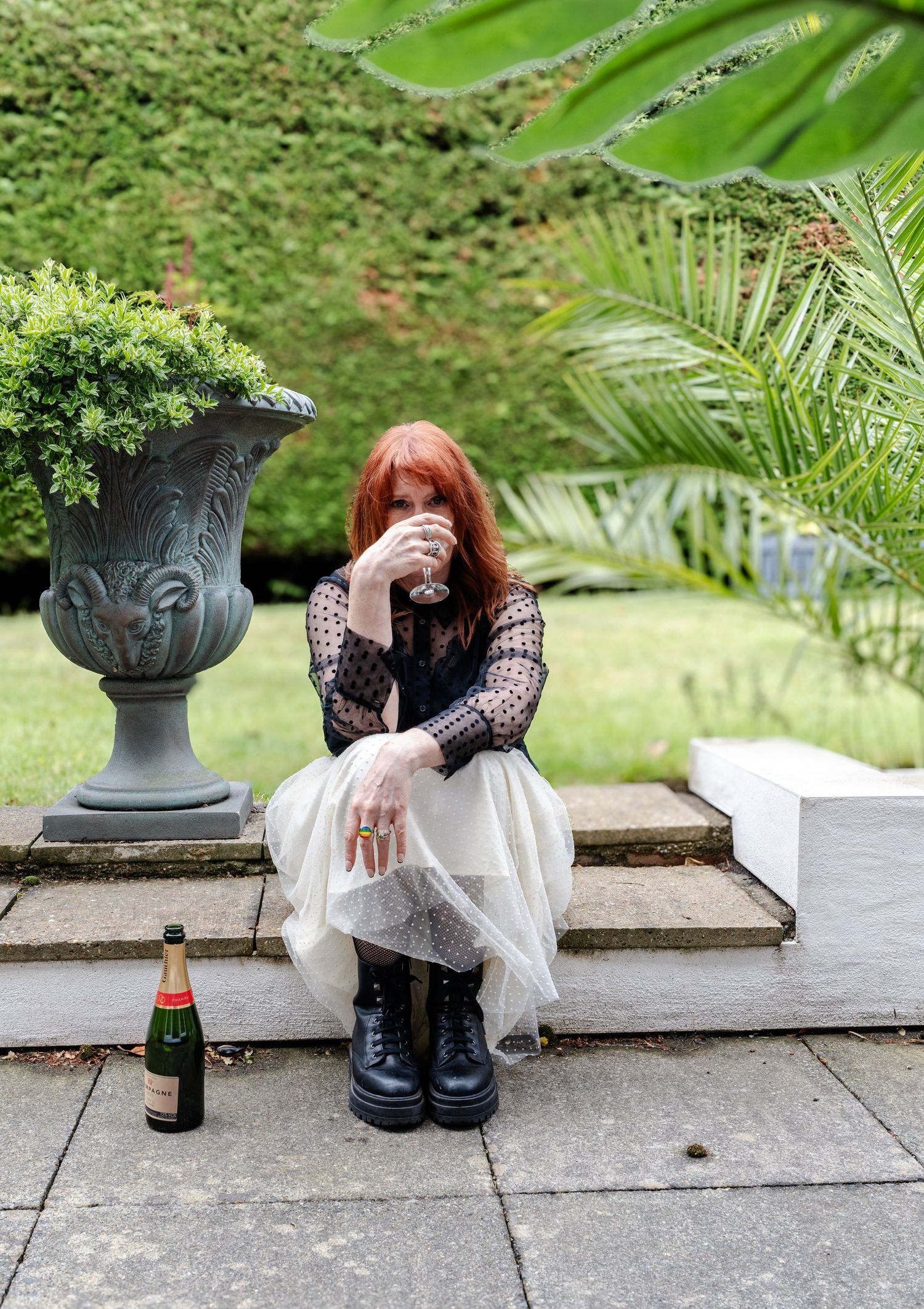 Edgy brand portrait of creative brand owner in Deal Kent taken outside