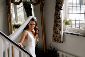 bride going to first look