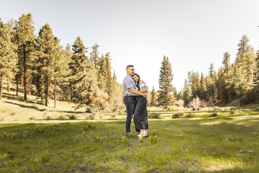 Mountain Engagement Session in New Mexcio Mountain Landscape