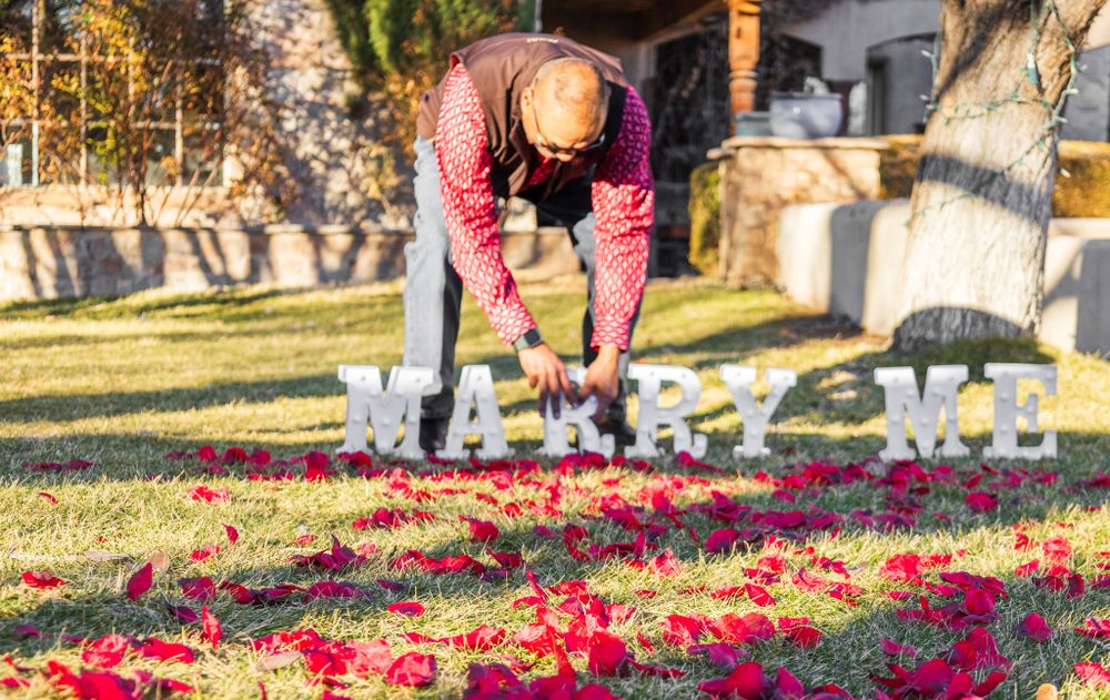 Surprise Engagement at Casa Rondena Winery in Albuquerque New Mexico by Memorari Portrait