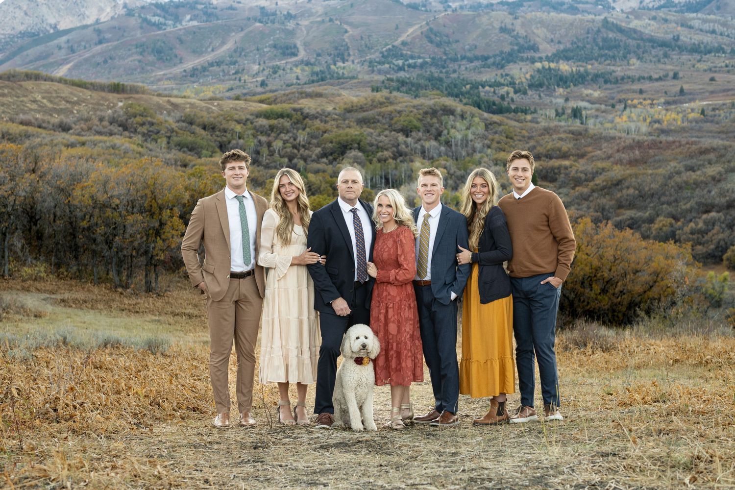 Family portrait in Weber County at Snowbasin