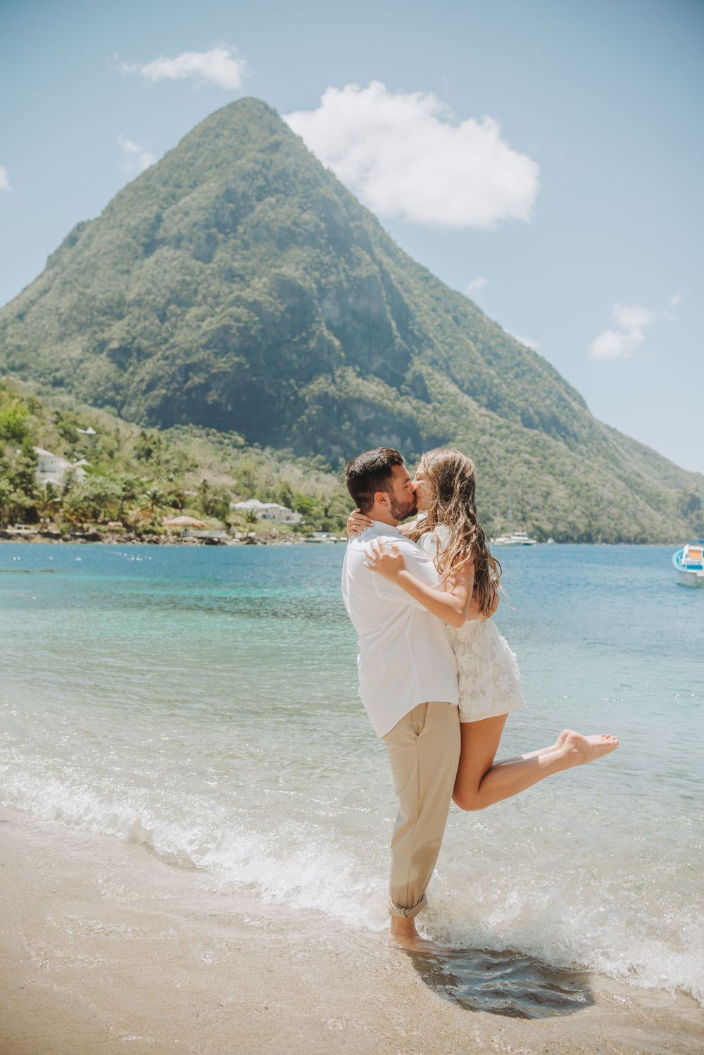 Sugar Beach surprise proposal in Soufriere, St Lucia- St Lucia wedding photographer