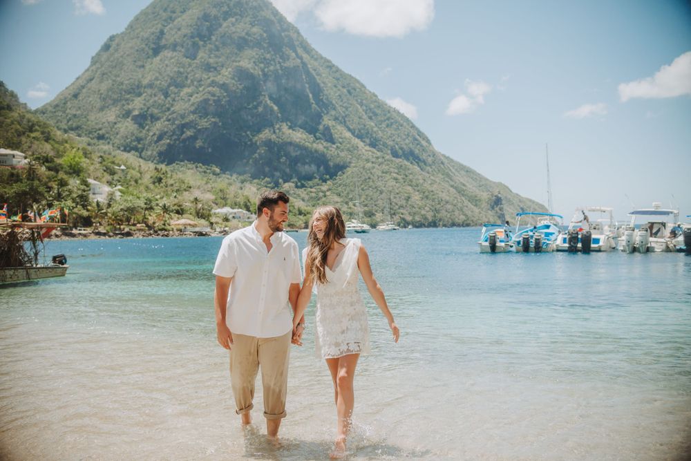Sugar Beach surprise proposal in Soufriere, St Lucia- St Lucia wedding photographer