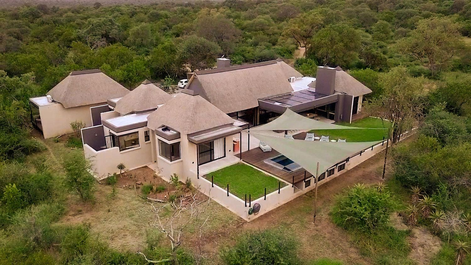 Aerial drone view of residential estate in Limpopo, South Africa