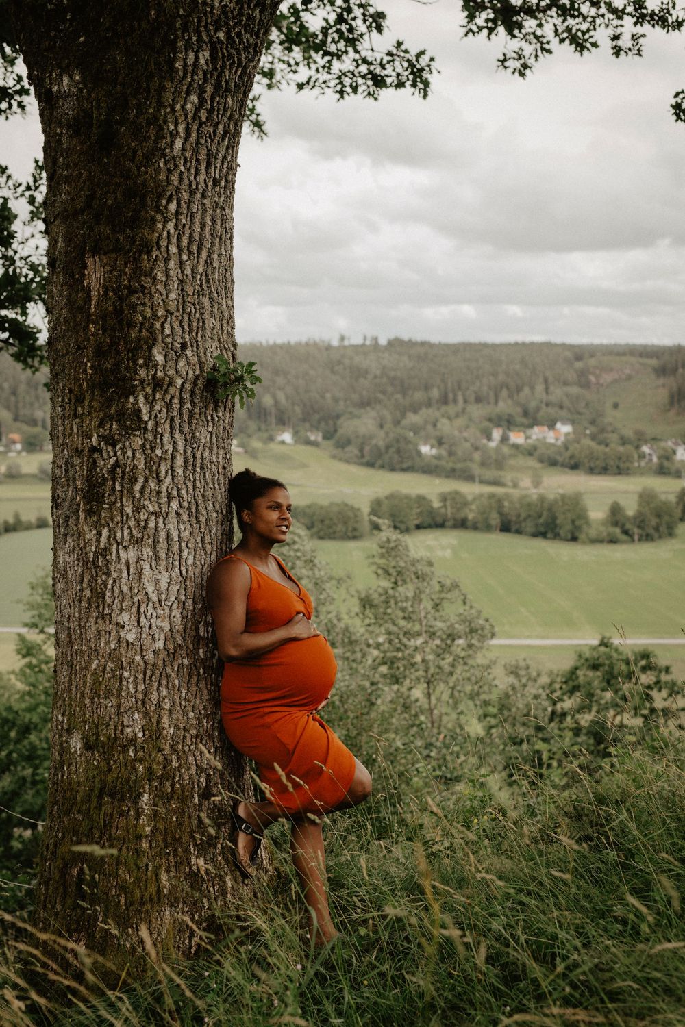 Gravidfotografering utomhus Kinna