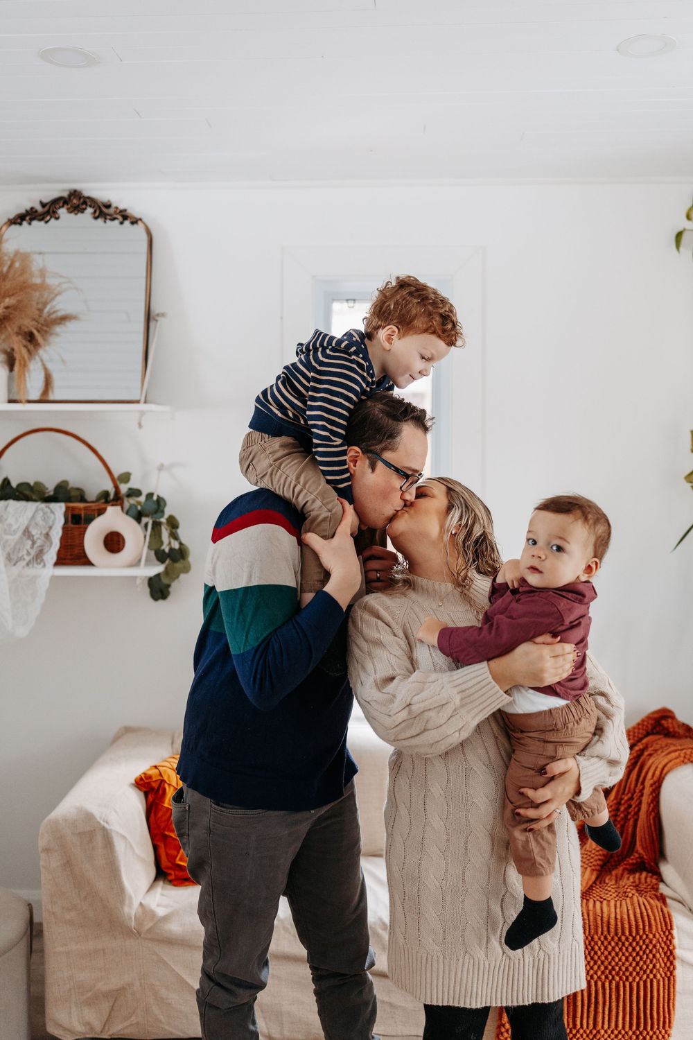 Photo de famille en lumière naturelle à Victoriaville