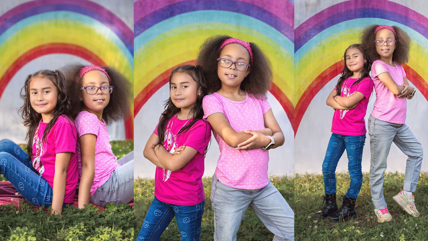 Best friends during outdoor photoshoot, Lanham, Maryland