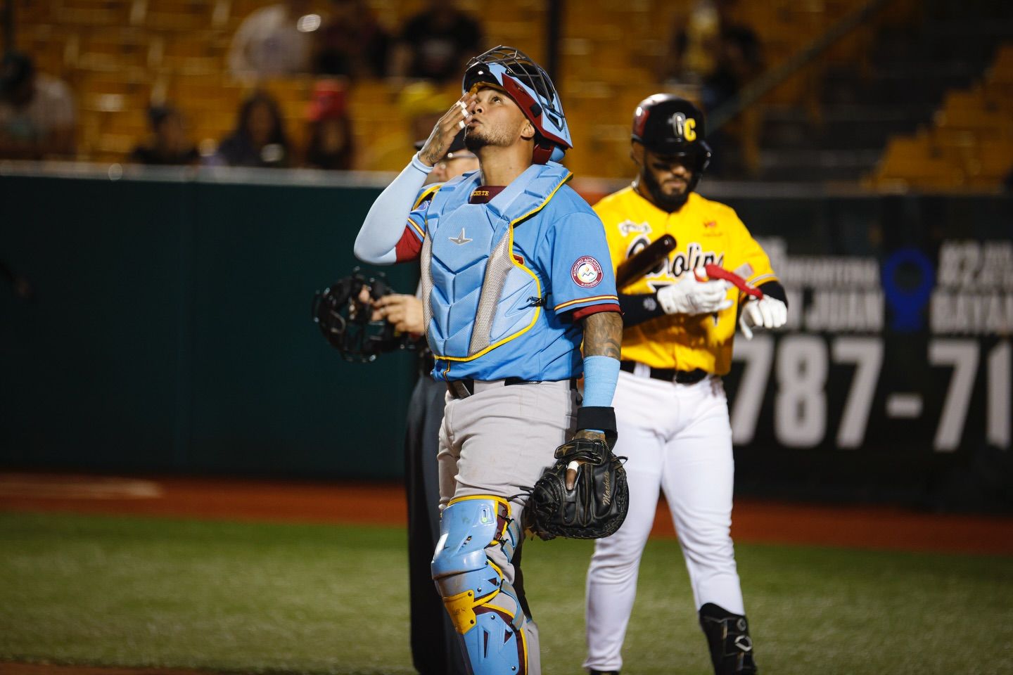 Martín “Machete” Maldonado plays during his final season in the Roberto Clemente Professional Baseball League in Puerto Rico.