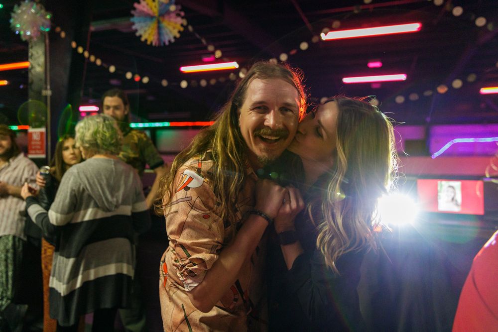 Colorful nightclub scene with neon lights and party atmosphere. live event photography st louis.