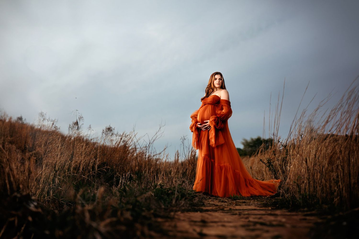 Dramatic outdoor maternity photography MIddle TN Pleasant view mom-to-be professional photographer