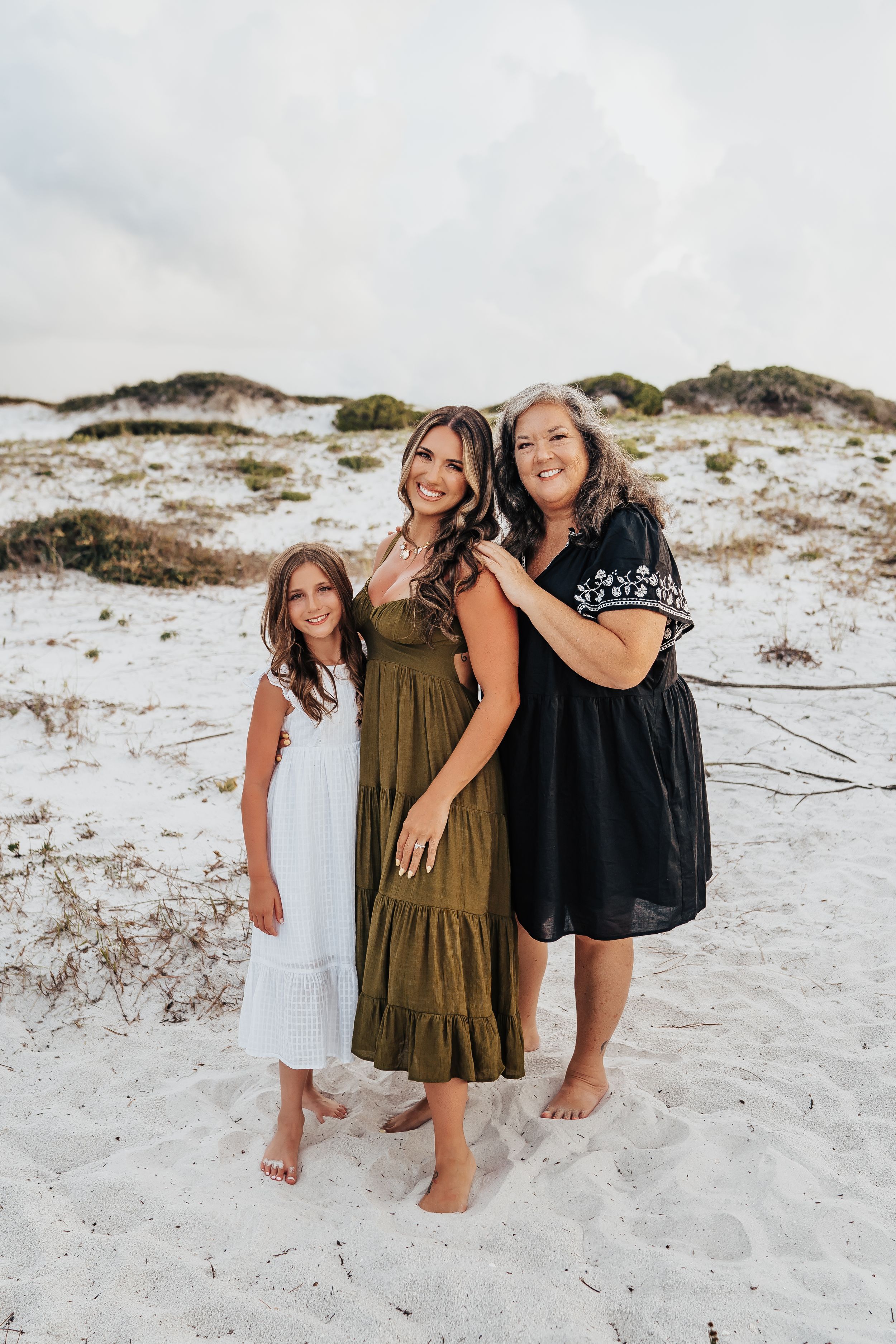 30A Grayton Beach family photo session - 3 generations of mom, daughter, granddaughter