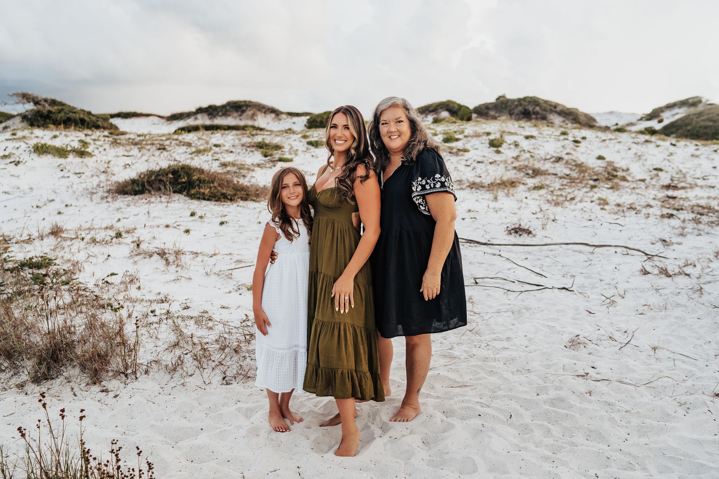 30A Grayton Beach family photo session - 3 generations of mom, daughter, granddaughter