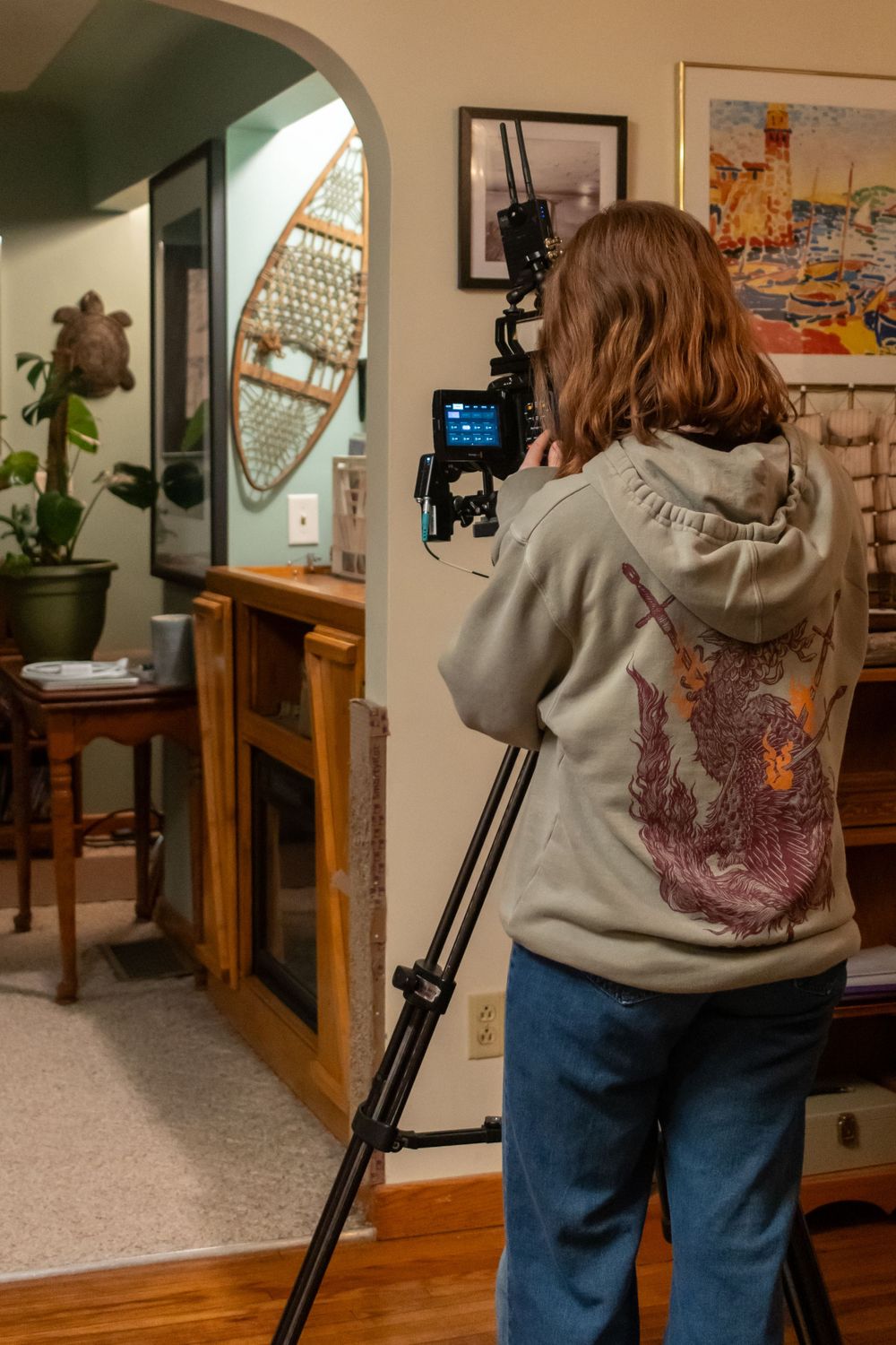Behind the scenes photography on a film set