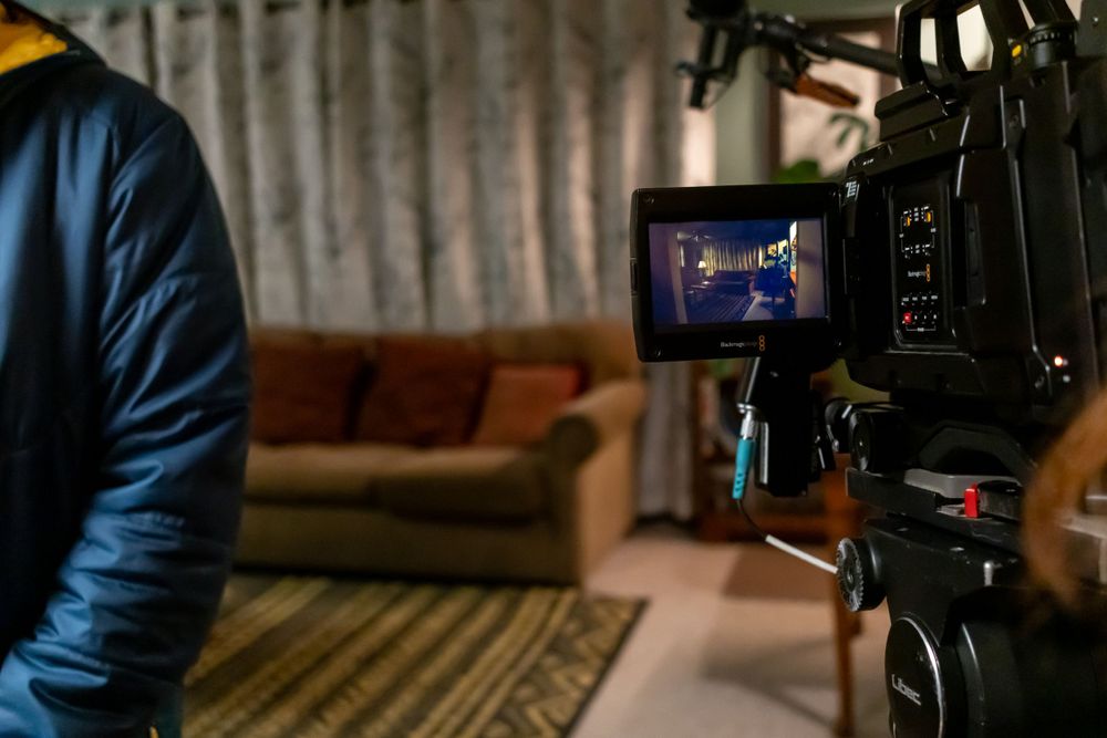Behind the scenes photography on a film set