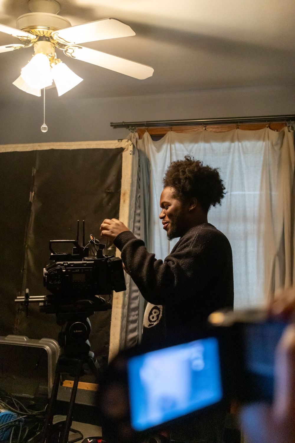 Behind the scenes photography on a film set