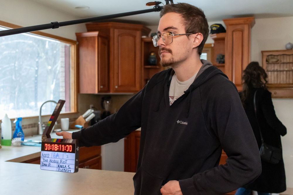 Behind the scenes photography on a film set