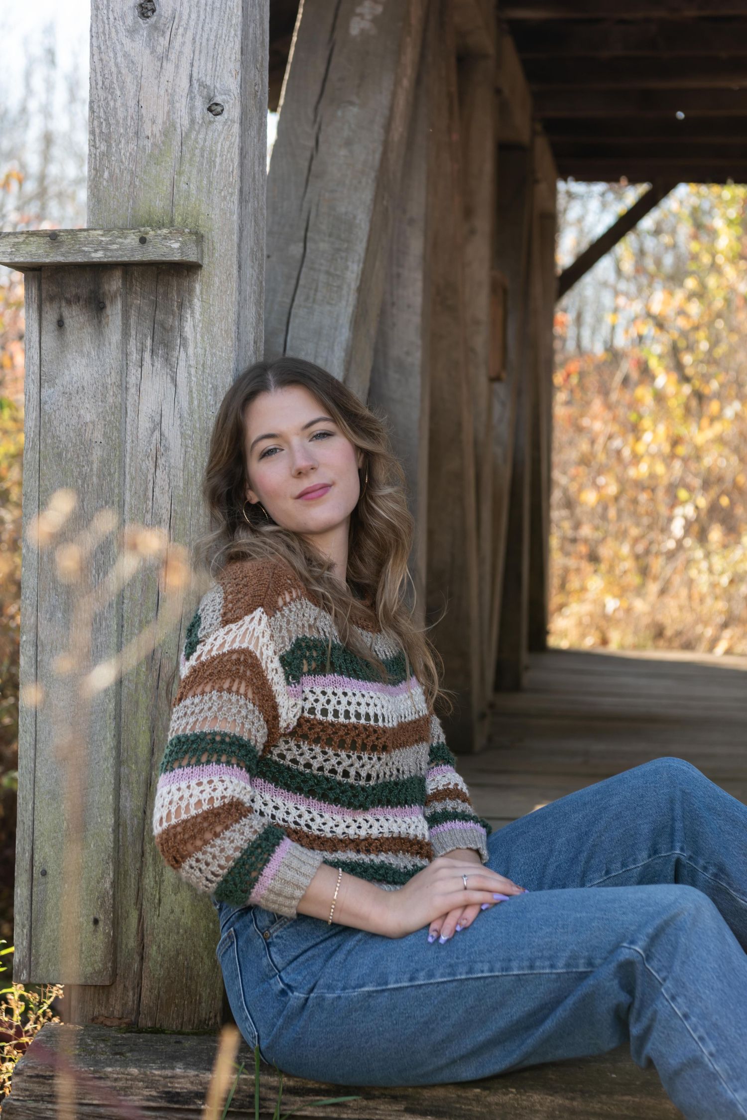 nature, fall, woods, high school senior portrait