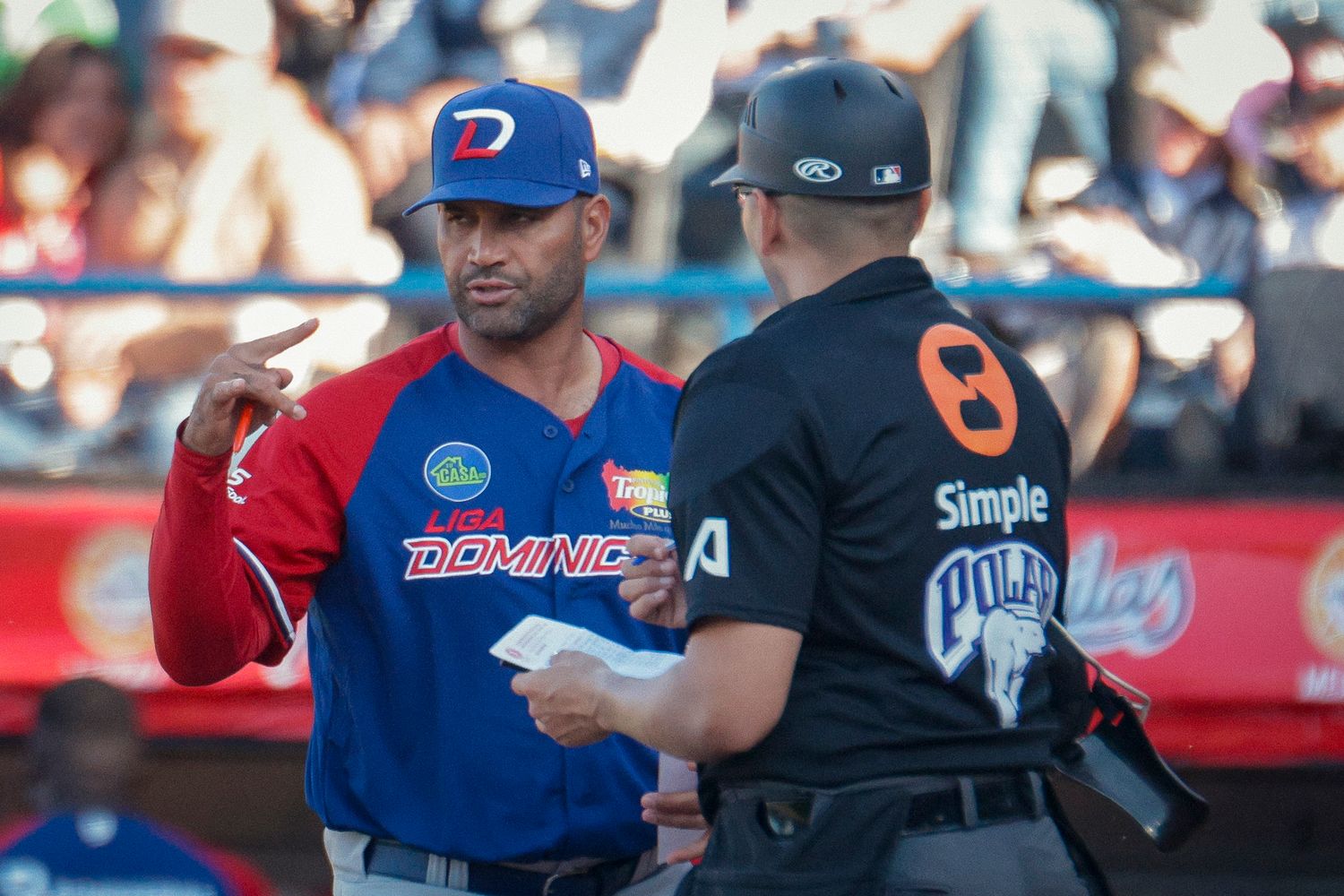 Albert Pujols, manager of the Dominican Republic team, during the 2025 Caribbean Series in Mexicali.