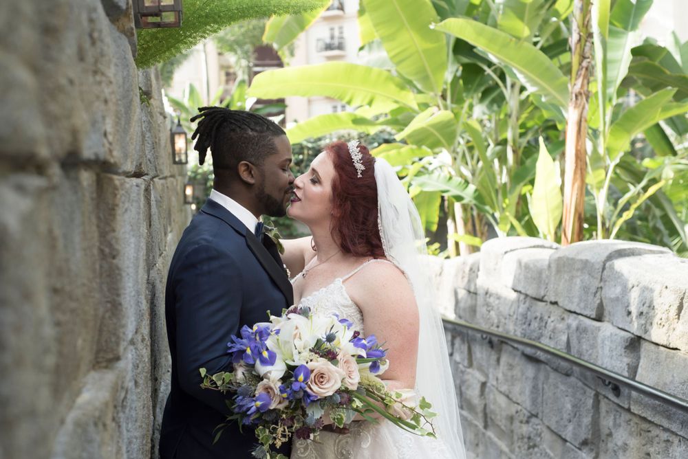 Duo wedding event portrait session Gaylord Palms Resort & Convention Center. Natural lighting indoor soft and elegant