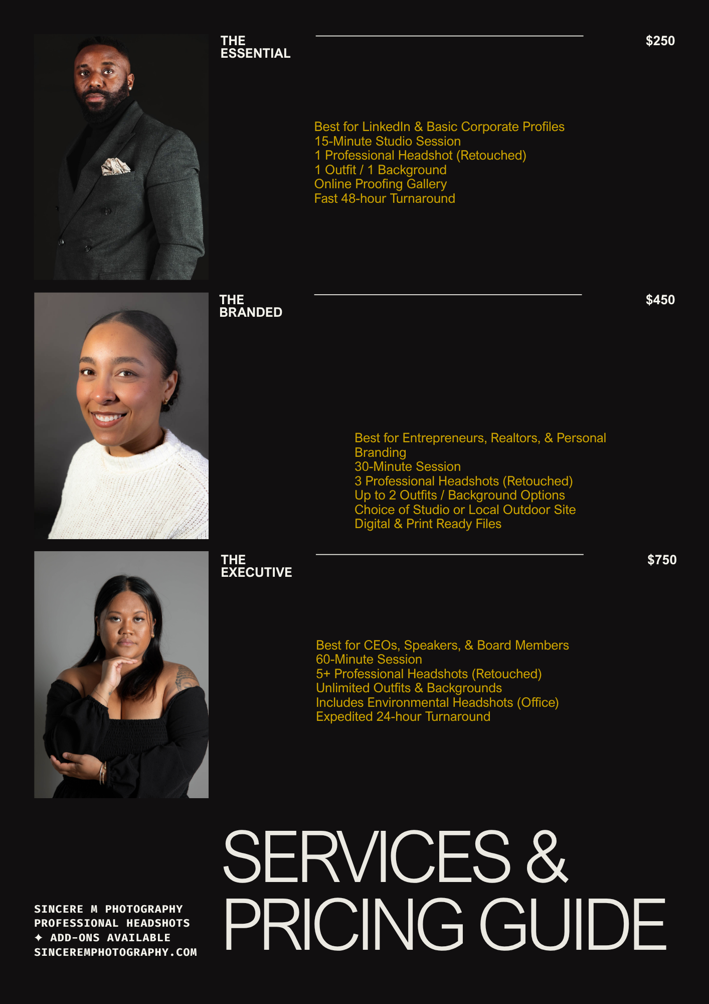 investment, pricing, packages