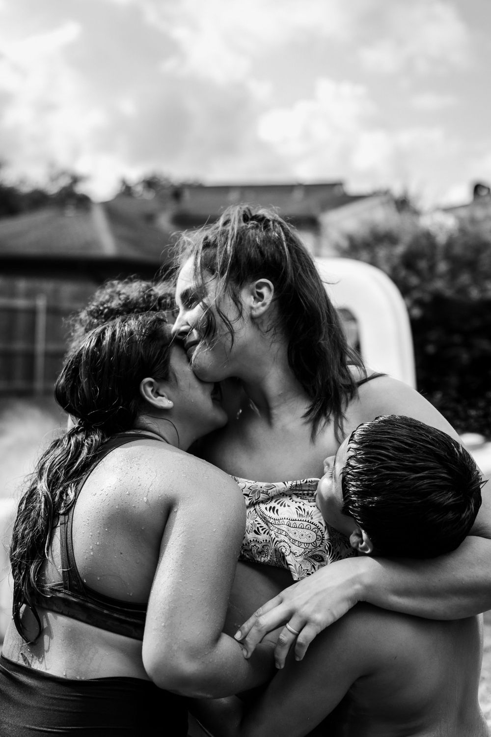 Collection of intimate black and white moments captured during a summer gathering.