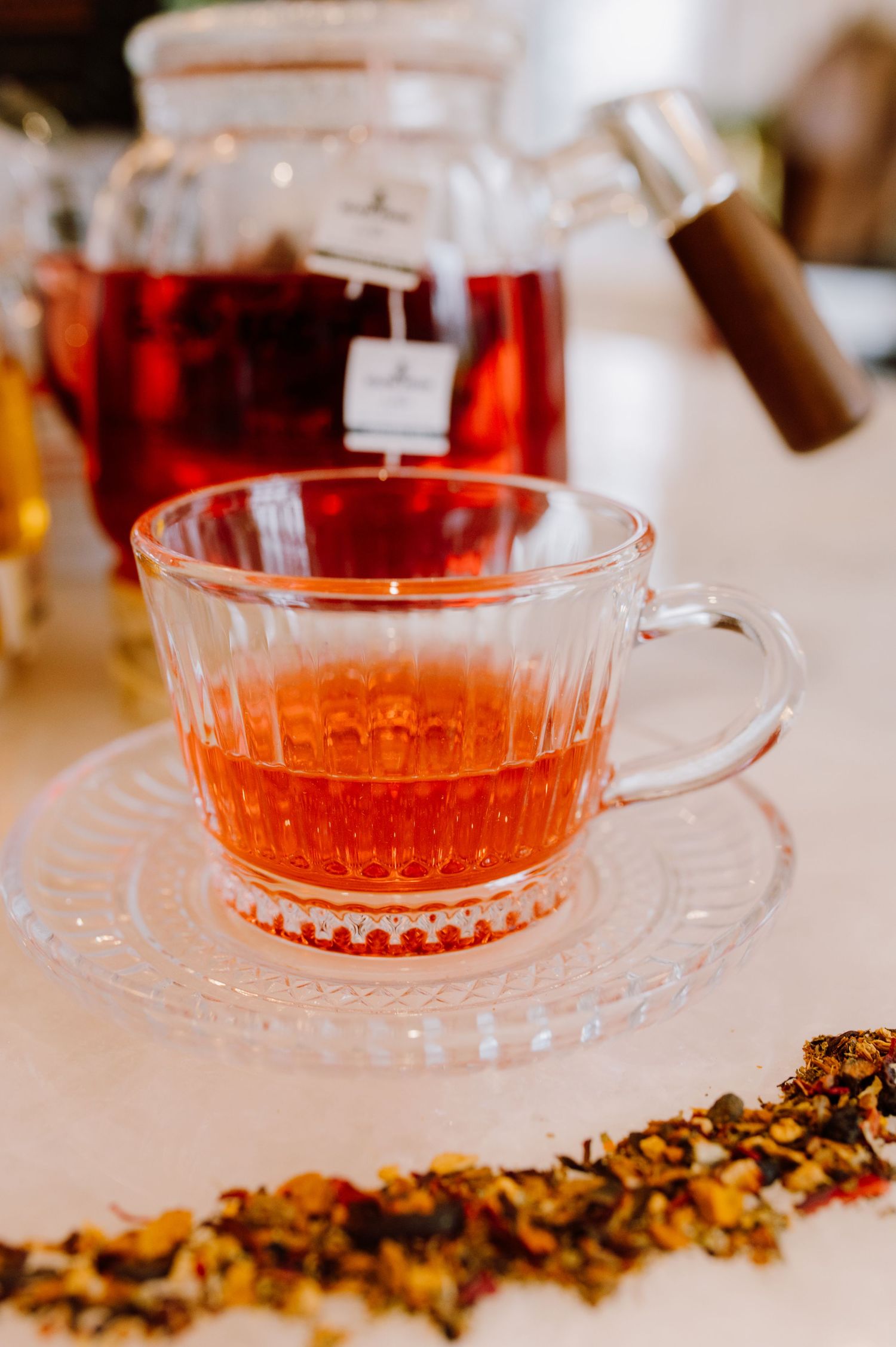 Local New Jersey tea maker creating small batch herbal blends. Woman-owned tea business in New Jersey packaging handmade teas