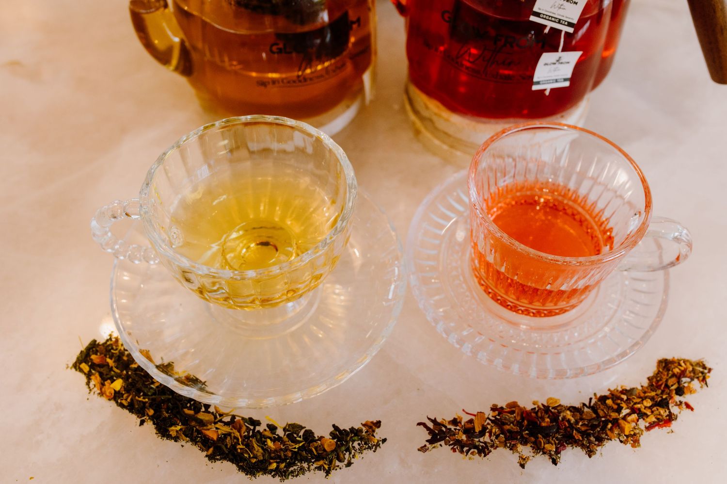 Local New Jersey tea maker creating small batch herbal blends. Woman-owned tea business in New Jersey packaging handmade teas