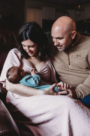 newborn couple mom and dad