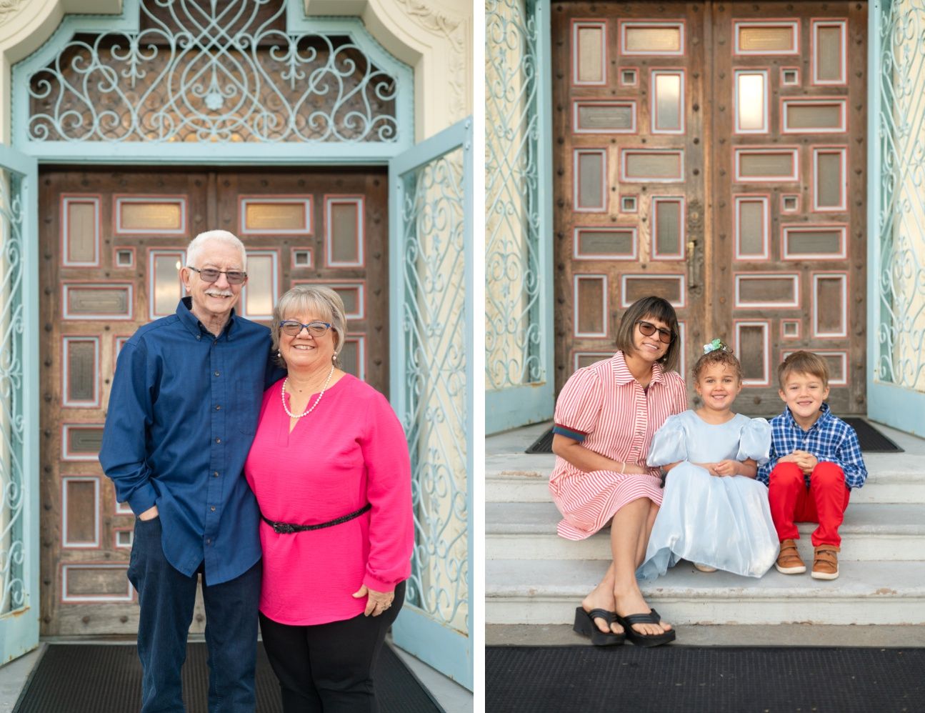 Four Year Girl Old Birthday Milestone Session with Family and Grandparents at OKWU by Bartlesville Family Photographer Kristi BRay