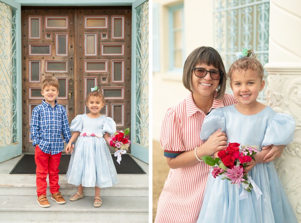 Four Year Girl Old Birthday Milestone Session with Family and Grandparents at OKWU by Bartlesville Family Photographer Kristi BRay