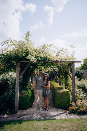 Proposal photoshoot near Stroud at Miserden garden captured by a Cotswolds wedding photographer.