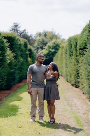 Proposal photoshoot near Stroud at Miserden garden captured by a Cotswolds wedding photographer.