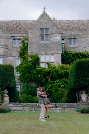 Proposal photoshoot near Stroud at Miserden garden captured by a Cotswolds wedding photographer.