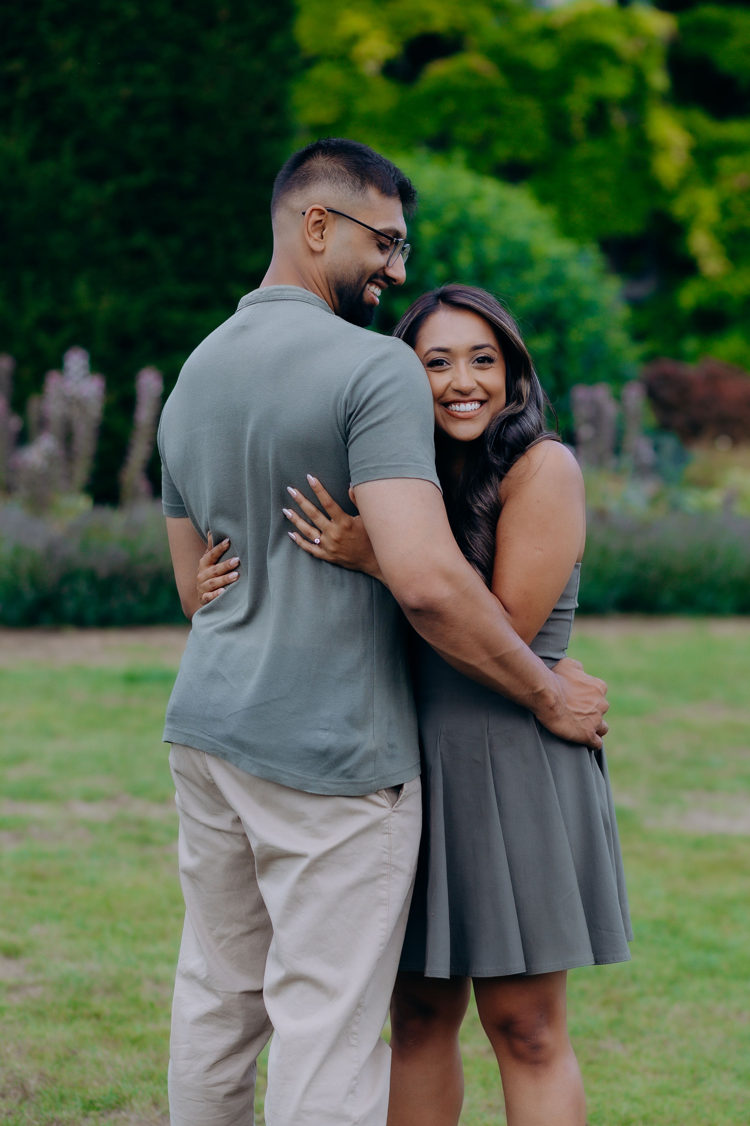 Proposal photoshoot near Stroud at Miserden garden captured by a Cotswolds wedding photographer.