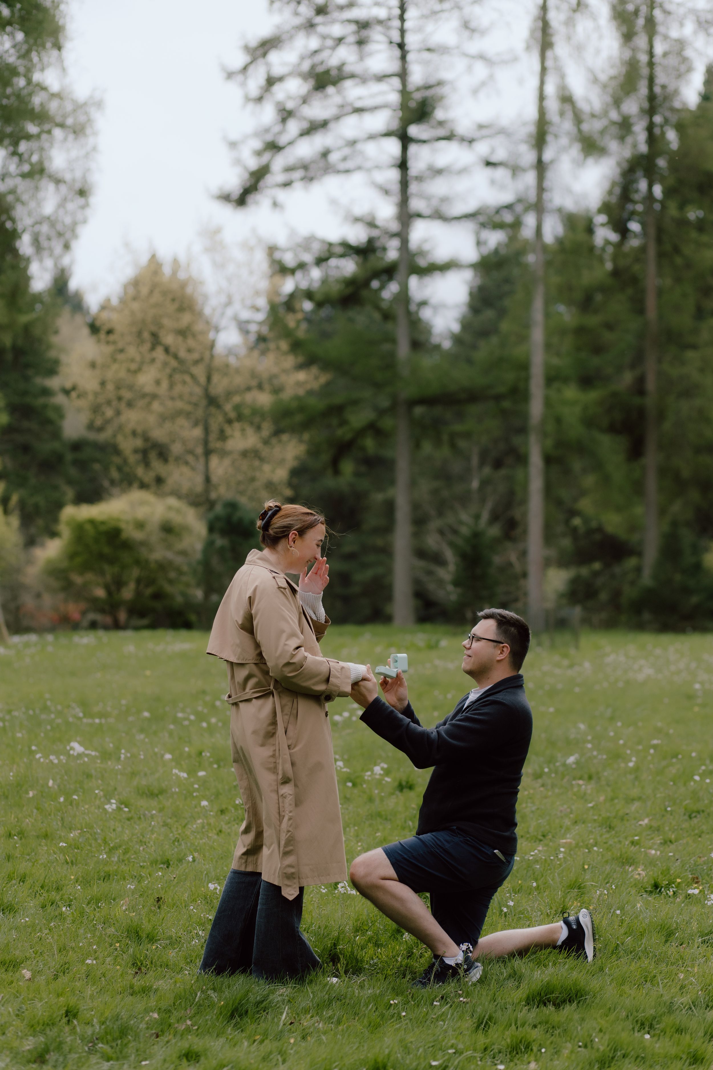 A stunning proposal at Westonbirt Arboretum captured by a Cotswolds engagement photographer.