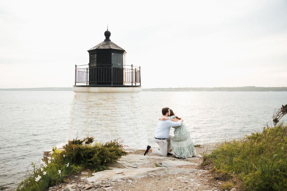 Castle Hill.  Engagement photography Newport RI