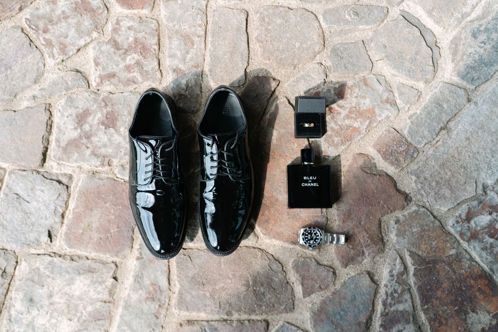 Groom Carter's Shoes and Bleu De Chanel Cologne