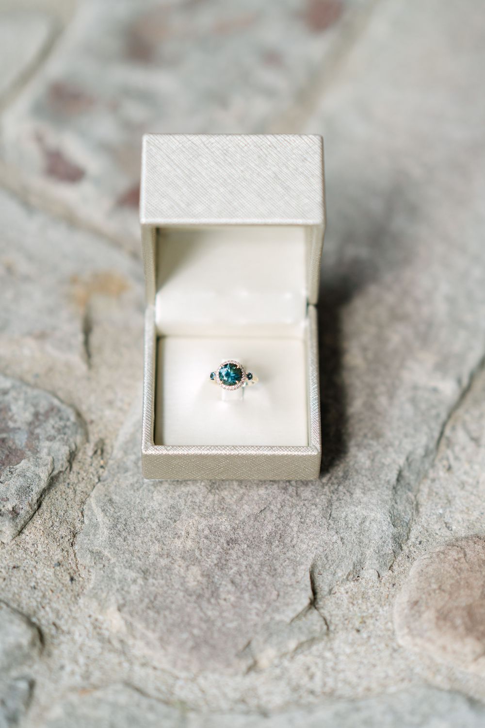 Close Up of Gunderson's Unique Engagement Ring Detail Shot