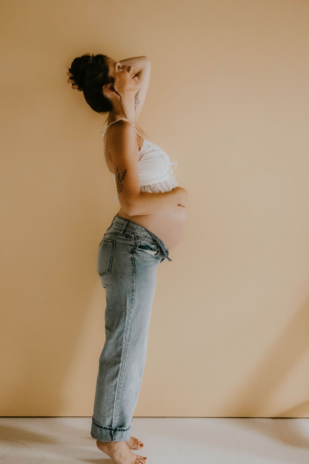 Studio session maternity photoshoot.