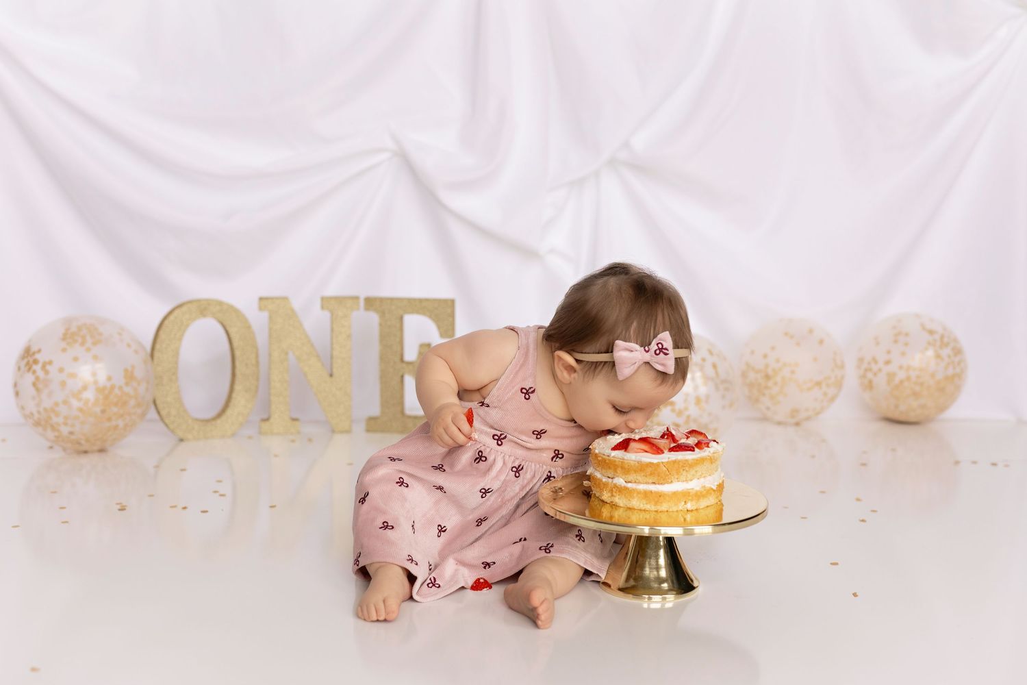 First birthday photos with Kendall Kuss Photography Lake Country family photographer, Watertown WI photography studio
