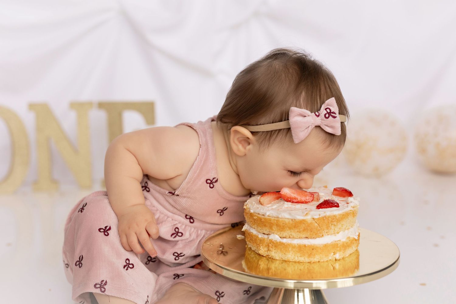 First birthday photos with Kendall Kuss Photography Lake Country family photographer, Watertown WI photography studio