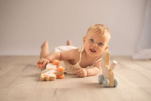 6 month milestone session in Christchurch studio, natural light