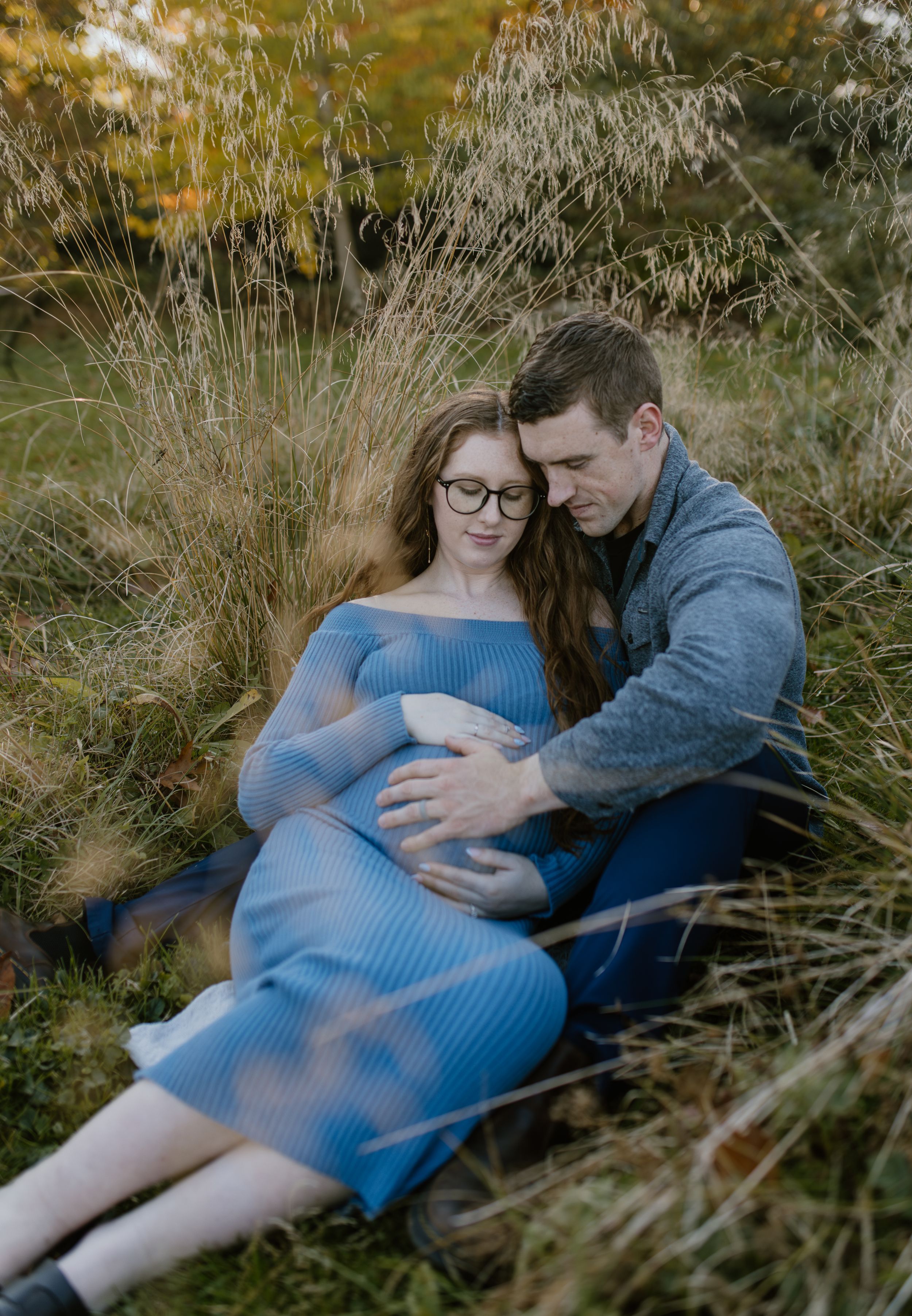 Sunset Maternity Session, Grand Pre Historical Site, Tangled Garden, Nova Scotia