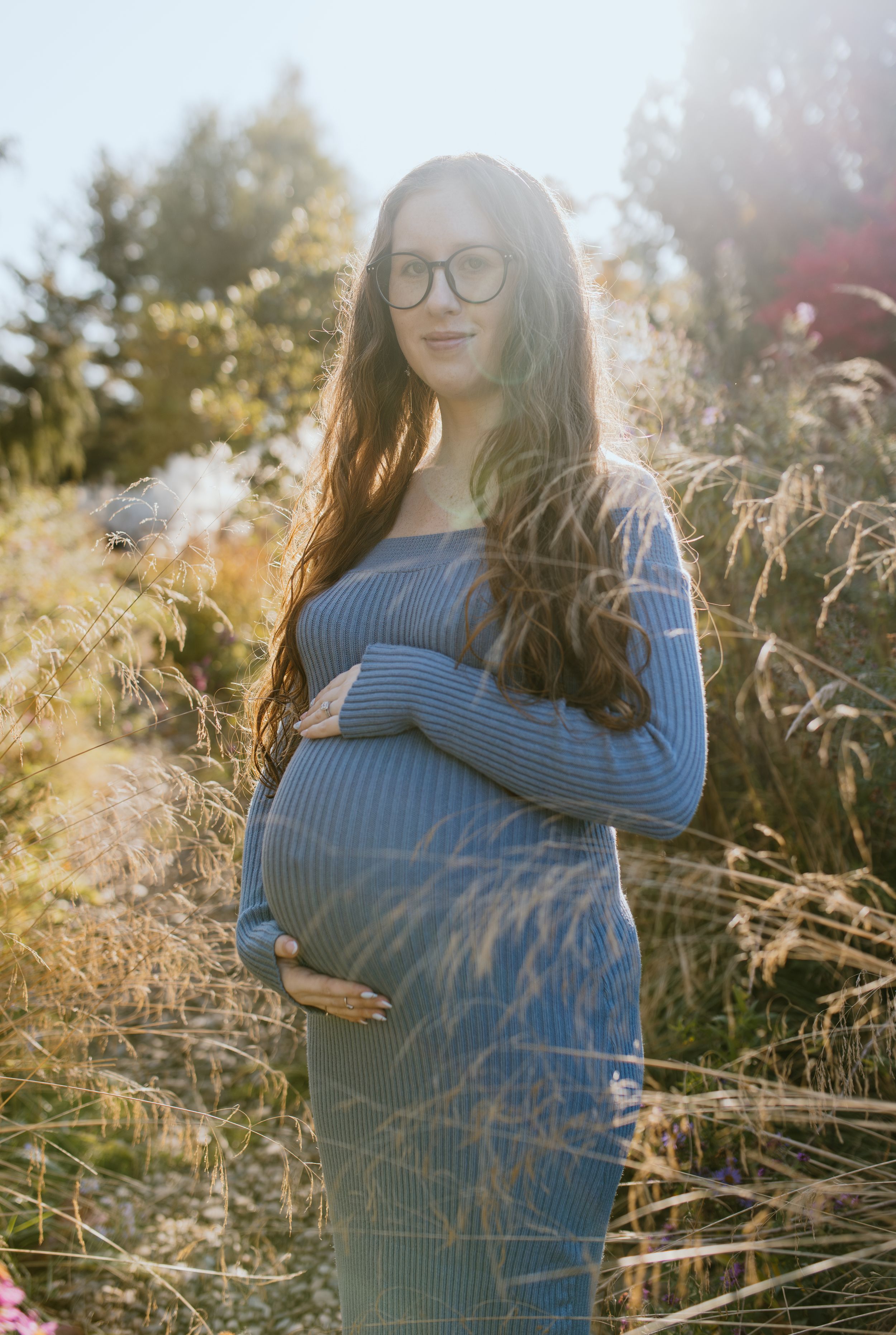 Sunset Maternity Session, Grand Pre Historical Site, Tangled Garden, Nova Scotia