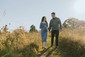 Sunset Maternity Session, Grand Pre Historical Site, Tangled Garden, Nova Scotia